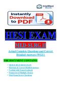 Med-Surg II HESI Exam &ndash; Medical-Surgical Nursing Study Guide & Practice Questions
