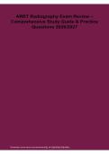 ARRT Radiography Exam Review Comprehensive Study Guide Practice Questions 2026&sol; 2027