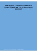 Peak Pilates Level 1 Comprehensive Instructor Mat Test Out Study Guide 2026&sol; 2027