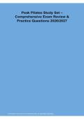 Peak Pilates Study Set Comprehensive Exam Review Practice Questions 2026&sol; 2027