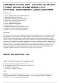 AORN PERIOP 101 FINAL EXAM &ndash; QUESTIONS AND ANSWERS&NewLine;&vert; VERIFIED AND WELL DETAILED ANSWERS &vert; PLUS&NewLine;RATIONALES &vert; GUARANTEED PASS &vert; LATEST EXAM UPDATE