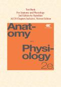 Test Bank for Anatomy and Physiology 2nd Edition OpenStax&colon; 700&plus; Verified Q&A&comma; Clinical Rationales&comma; All Chapters