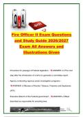 Fire Officer II Exam 2026&sol;2027 &vert; 250&plus; Questions & Answers &vert; NFPA 1021&comma; ICS&sol;NIMS&comma; Fire Investigation&comma; Leadership&comma; Budgeting & Safety &vert; Fire Service Professional Qualification