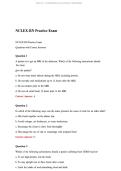 NCLEX-RN Practice Exam Study Guide &vert; Real Questions & Verified Answers &vert; Graded A&plus;
