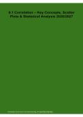 9&period;1 Correlation Key Concepts Scatter Plots Statistical Analysis 2026&sol; 2027 Study Guide