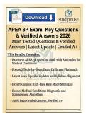 APEA 3P Exam 2026 &vert; Key Questions & Answers &vert; Latest Update &vert; Complete NP Exam Prep &vert; Grade A&plus;