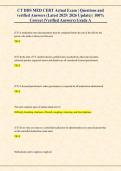 CT DDS MED CERT Actual Exam &vert; Questions and &NewLine;verified Answers &lpar;Latest 2025&sol; 2026 Update&rpar; &vert; 100&percnt; &NewLine; Correct &lpar;Verified Answers&rpar; Grade A 