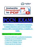 PCCN Pulmonary Final Examination 2026&sol;2027 Questions With Correct Answers&comma; 100&percnt; Guaranteed Pass &vert;&vert;Complete A&plus; Guide &vert;&vert; Answers with Rationale