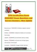 TIPS Certification Exam 2026&sol;2027 &vert; 25&plus; Questions & Answers &vert; BAC&comma; Intoxication Cues&comma; ID Checks&comma; Dram Shop Liability & Refusing Service