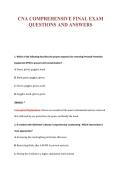 CNA COMPREHENSIVE FINAL EXAM&NewLine;QUESTIONS AND ANSWERS