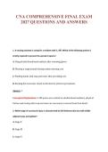CNA COMPREHENSIVE FINAL EXAM&NewLine;2027 QUESTIONS AND ANSWERS