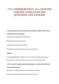 CNA COMPREHENSIVE ALL-CHAPTER&NewLine;CERTIFICATION EXAM 2026&NewLine;QUESTIONS AND ANSWERS