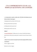 CNA COMPREHENSIVE EXAM&colon; ALL&NewLine;MODULES QUESTIONS AND ANSWERS