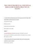 NSG 3130 FUNDAMENTAL CONCEPTS &&NewLine;SKILLS FOR NURSING PRACTICE II -&NewLine;EXAM 3