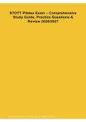 STOTT Pilates Exam Comprehensive Study Guide Practice Questions Review 2026&sol; 2027