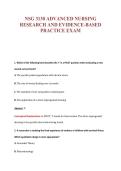 NSG 3130 ADVANCED NURSING&NewLine;RESEARCH AND EVIDENCE-BASED&NewLine;PRACTICE EXAM