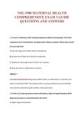 NSG 3500 MATERNAL HEALTH&NewLine;COMPREHENSIVE EXAM 3 GUIDE&NewLine;QUESTIONS AND ANSWERS