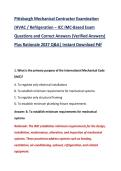 Pittsburgh Mechanical Contractor Examination &NewLine;&lpar;HVAC &sol; Refrigeration &ndash; ICC IMC-Based Exam &NewLine;Questions and Correct Answers &lpar;Verified Answers&rpar; &NewLine;Plus Rationale 2027 Q&A&vert; Instant Download Pdf 