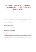 NSG 3500 MATERNAL HEALTH EXAM 2&NewLine;COMPREHENSIVE GUIDE QUESTIONS&NewLine;AND ANSWERS