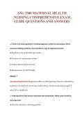 NSG 3500 MATERNAL HEALTH&NewLine;NURSING COMPREHENSIVE EXAM&NewLine;GUIDE QUESTIONS AND ANSWERS