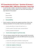 ATI Comprehensive Exit Exam 2026 &vert; Questions & Answers &vert; Latest Update &vert; Complete Nursing Exam Prep