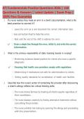 ATI Fundamentals Practice Questions 2026 &vert; 158 Questions & Answers &vert; Latest Update &vert; Complete Nursing Exam Prep