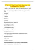 NURS 5433 Final Study Guide Questions with&NewLine;Verified Correct Answers