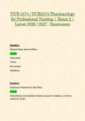 NUR 2474 &sol; NUR2474 Pharmacology for Professional Nursing &vert; Exam 1 & Exam 2 BUNDLE Package &vert; Latest 2026 &sol; 2027 - Rasmussen University