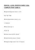 EDEXCEL A LEVEL STATISTICS PAPER 3 2026&NewLine;COMPLETE STUDY GUIDE A&plus;