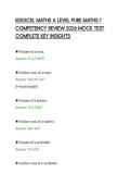 EDEXCEL MATHS A LEVEL PURE MATHS 1&NewLine;COMPETENCY REVIEW 2026 MOCK TEST&NewLine;COMPLETE KEY INSIGHTS