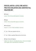 EDEXCEL MATHS A LEVEL PURE MATHS 1&NewLine;PRACTICE EVALUATION 2026 QUESTION FULL&NewLine;SOLUTION SET