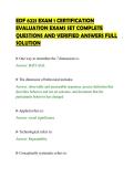 EDF 6221 EXAM 1 CERTIFICATION&NewLine;EVALUATION EXAMS SET COMPLETE&NewLine;QUESTIONS AND VERIFIED ANSWERS FULL&NewLine;SOLUTION