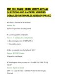 EDF 6221 EXAM 1 EXAM SCRIPT ACTUAL&NewLine;QUESTIONS AND ANSWERS VERIFIED&NewLine;DETAILED RATIONALES ALREADY PASSED