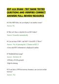EDF 6221 EXAM 1 TEST BANK TESTED&NewLine;QUESTIONS AND VERIFIED CORRECT&NewLine;ANSWERS FULL REVIEW RESOURCE