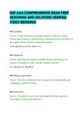 EDF 6223 COMPREHENSIVE EXAM PREP&NewLine;QUESTIONS AND SOLUTIONS VERIFIED&NewLine;STUDY RESOURCE