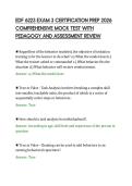 EDF 6223 EXAM 3 CERTIFICATION PREP 2026&NewLine;COMPREHENSIVE MOCK TEST WITH&NewLine;PEDAGOGY AND ASSESSMENT REVIEW