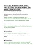 EDF 6223 EXAM 3 STUDY GUIDE 2026 FULL&NewLine;PRACTICE QUESTIONS WITH ANSWERS AND&NewLine;STEP-BY-STEP EXPLANATIONS