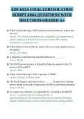 EDF 6224 FINAL CERTIFICATION&NewLine;SCRIPT 2026 QUESTIONS WITH&NewLine;SOLUTIONS GRADED A