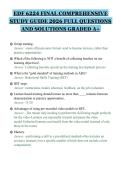 EDF 6224 FINAL COMPREHENSIVE&NewLine;STUDY GUIDE 2026 FULL QUESTIONS&NewLine;AND SOLUTIONS GRADED A&plus;