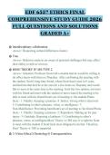 EDF 6557 ETHICS FINAL&NewLine;COMPREHENSIVE STUDY GUIDE 2026&NewLine;FULL QUESTIONS AND SOLUTIONS&NewLine;GRADED A&plus;