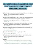 EDF 6557 ETHICS FINAL FINAL TEST&NewLine;2026 QUESTIONS WITH CORRECT&NewLine;ANSWERS GRADED A