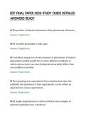 EDF FINAL PAPER 2026 STUDY GUIDE DETAILED&NewLine;ANSWERS READY