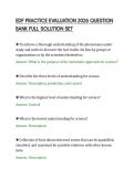 EDF PRACTICE EVALUATION 2026 QUESTION&NewLine;BANK FULL SOLUTION SET&NewLine;