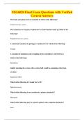 NSG6020 Final Exam Questions with Verified&NewLine;Correct Answers