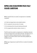 EDPNA 2026 EXAM REVIEW PACK FULLY&NewLine;SOLVED QUESTIONS