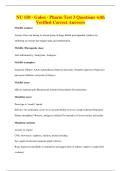 BUNDLE OF Nu 150 QUESTIONS WITH VERIFIED CORRRECT ANSWERS