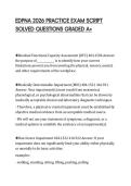 EDPNA 2026 PRACTICE EXAM SCRIPT&NewLine;SOLVED QUESTIONS GRADED A&plus;