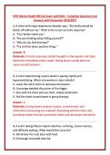 HESI Mental Health RN Exit Exam with NGN &ndash; Complete Questions and &NewLine;Answers with Rationales 2026&sol;2027 