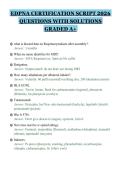 EDPNA CERTIFICATION SCRIPT 2026&NewLine;QUESTIONS WITH SOLUTIONS&NewLine;GRADED A&plus;