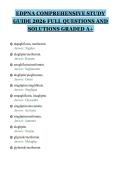 EDPNA COMPREHENSIVE STUDY&NewLine;GUIDE 2026 FULL QUESTIONS AND&NewLine;SOLUTIONS GRADED A&plus;